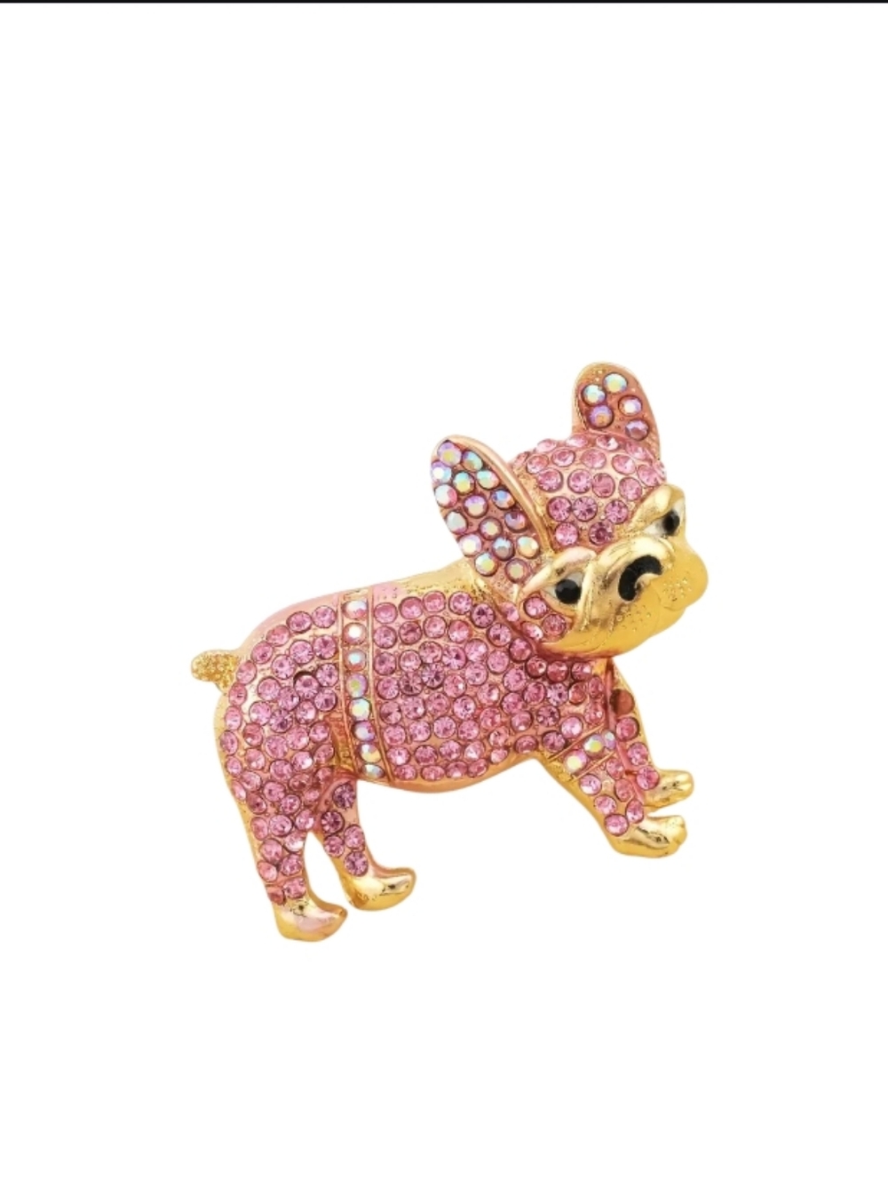 Iced Out French Bulldog Brooch - Picture 5 of 6